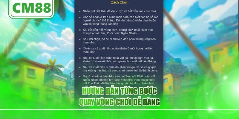 Hướng dẫn từng bước quay vòng chơi dễ dàng